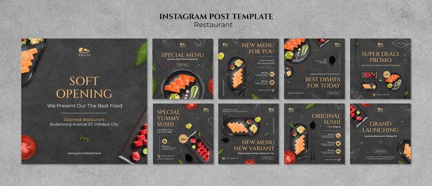 Delicious Food Restaurant Instagram Posts – Free Download