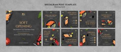 Delicious Food Restaurant Instagram Posts – Free Download