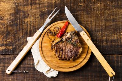 Beefsteak Portion on Rustic Table – Free Stock Photo for Download