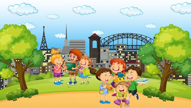 Children Playing in the Park – Free Download