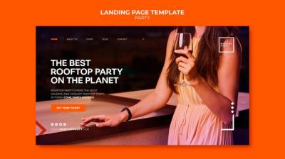 Rooftop Party Landing Page Template – Free Download