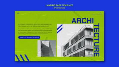 Flat Design Architecture Template – Free Download, Free Stock Photo