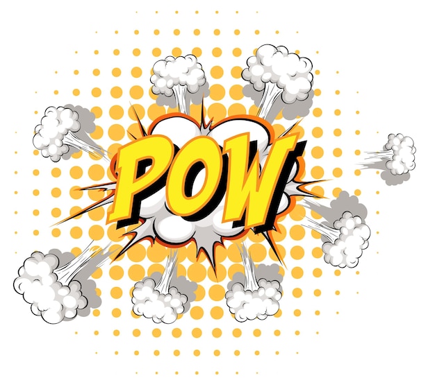 Comic Speech Bubble with Pow Text – Free Stock Photo, Download for Free