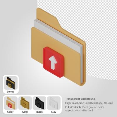 3D Folder Upload – Free Stock Photo for Download