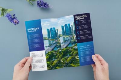 Trifold Brochure Concept Mock-Up – Free Download