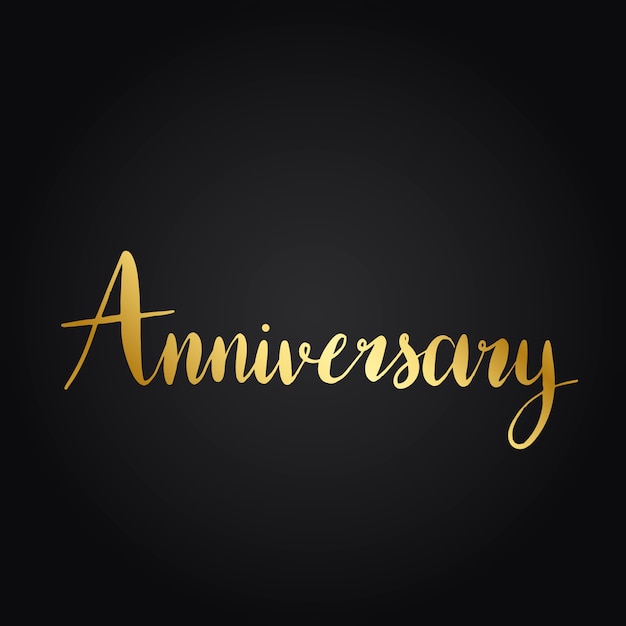 Anniversary Wording Typography Style Vector – Free Download