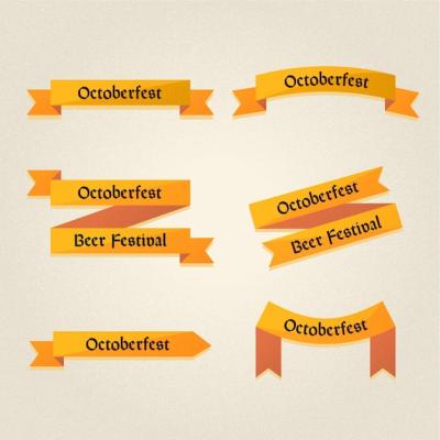 Oktoberfest Ribbons Set – Free Stock Photos for Download