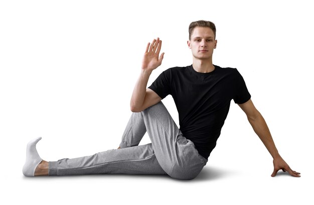 Young Man in Yoga Pose – Free Download Free Stock Photos