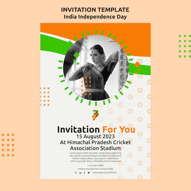 India Independence Day Celebration Invitation Template – Free Download