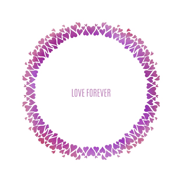 Watercolor Hearts Border and Frame – Free to Download