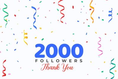 Celebrating 2000 Social Media Followers – Free Stock Photo Download