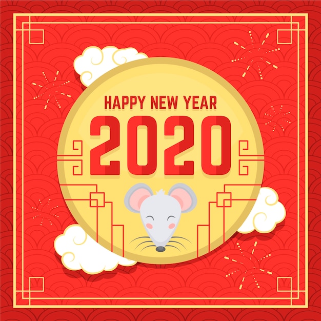 Beautiful Chinese New Year Flat Design – Free Download