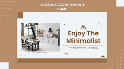 Flat Design Interior Design Facebook Cover – Free Download