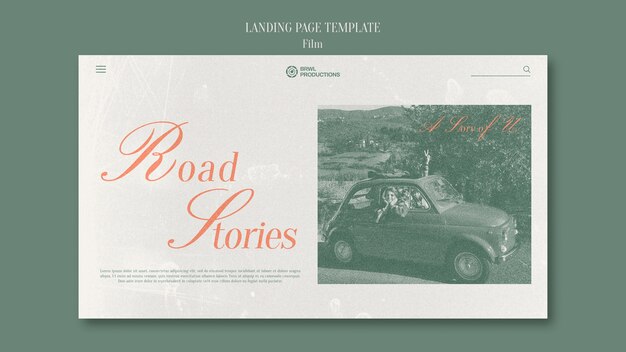 Modern Vintage Style Film Web Template – Free Download