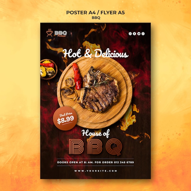 Barbecue Poster Design – Free Download