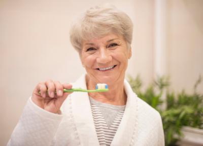 Senior Woman Brushing Her Teeth – Free Stock Photo, Download for Free