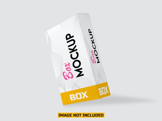 Flat Cardboard Rectangular Box Packaging Mockup – Free Download