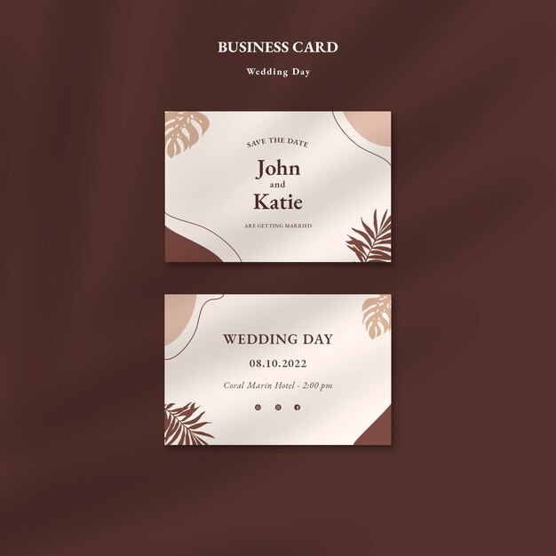 Wedding Day Business Card Templates – Free Download