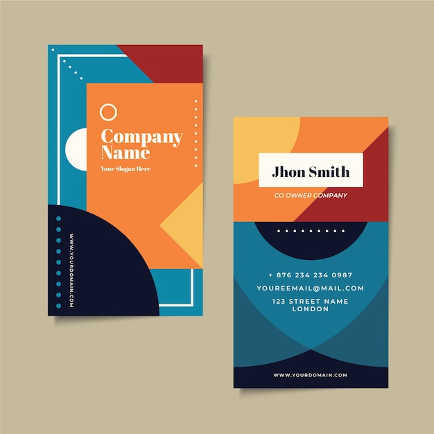 Creative Abstract Business Card – Free to Download