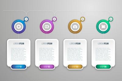 Gradient Infographic Steps Template – Free Stock Photo for Download