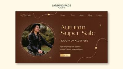 Dynamic Autumn Sale Landing Page Template – Free Download