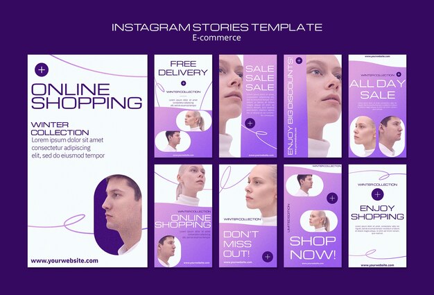 Gradient E-commerce Instagram Stories – Free Download