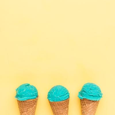 Sugar Cornets with Turquoise Ice Cream – Free Download