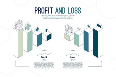 Infographic Concept for Profit and Loss – Free Stock Photo Download