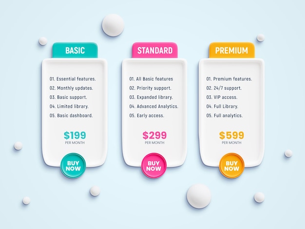 Creative Price List Infographics Design Template – Free Download