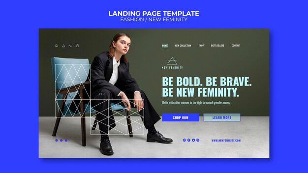 Feminine Fashion Landing Page Template – Free Download