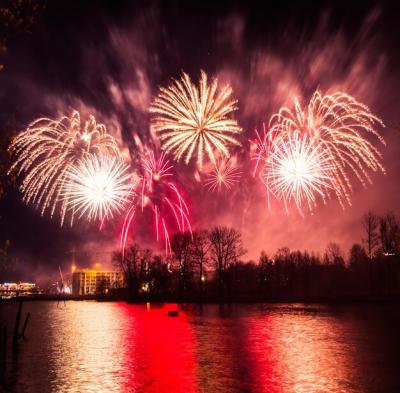 Colorful Fireworks Capturing Independence Day Celebration in Riga, Latvia – Free Download