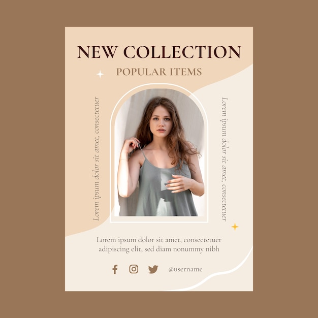 Flat Design Fashion Collection Poster – Free Download