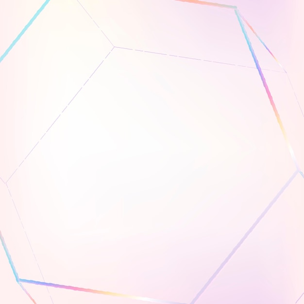 Pink Geometric Hexagonal Prism Vector – Free Download