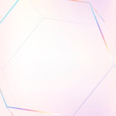 Pink Geometric Hexagonal Prism Vector – Free Download