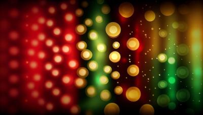 Abstract Backdrop Illuminated by AI-Generated Multi-Colored Circle Lights – Free Download