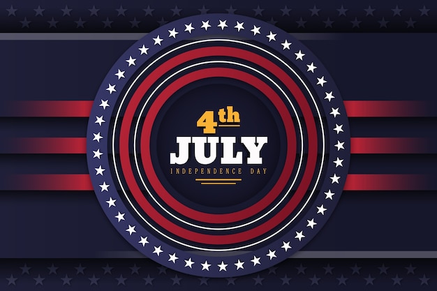 Gradient 4th of July Background Featuring US Flag Design – Free Download