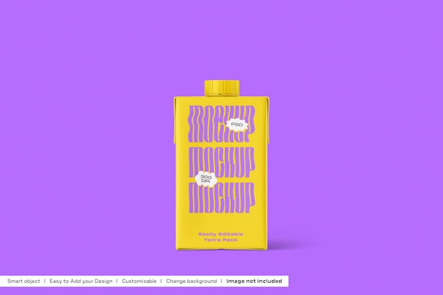 Small Milk Carton Mockup – Free to Download