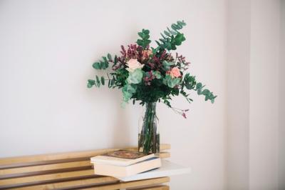 Bouquet near Books – Free Stock Photo for Download