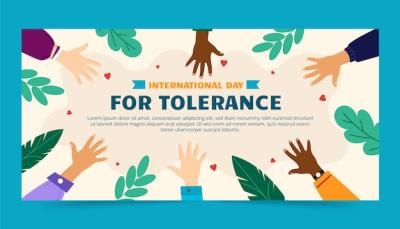 Flat International Day for Tolerance Horizontal Banner Template – Free to Download