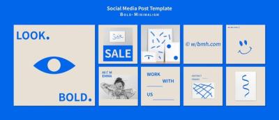 Bold Minimalism Social Media Posts – Free Download