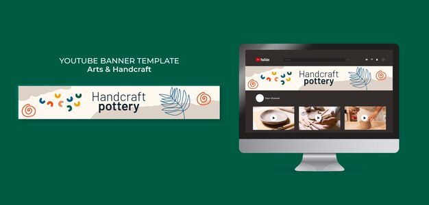 Flat Design Art and Handcraft Template – Free Download