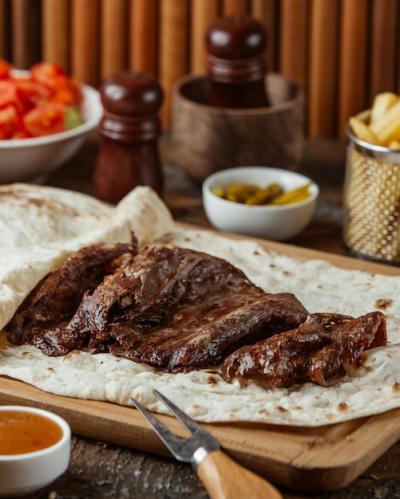 Caucasian Barbecue Doner in Lavash – Free Download