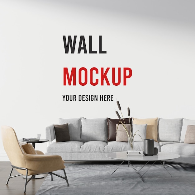 Stylish Wall Background Behind Sofa – Free Download