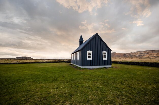 Famous Picturesque Black Church of Budir in Iceland – Free Download