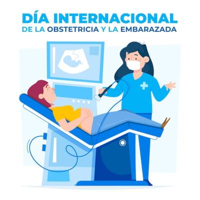 Cartoon Illustration for International Day of Obstetricians and Pregnant Women – Free Download