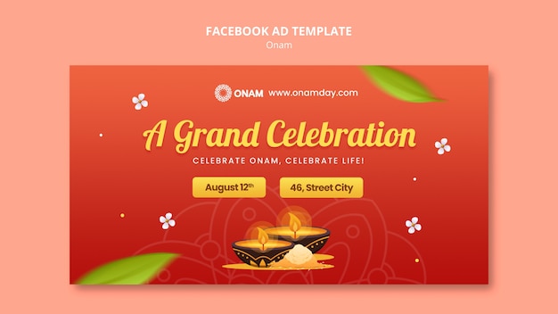 Onam Festival Celebration Social Media Promo Template – Free Download