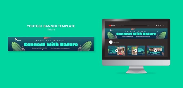 Nature Exploration YouTube Banner Template – Free Download