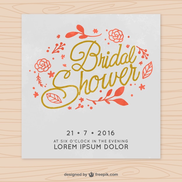 Watercolor Floral Bachelorette Invitation – Free Download