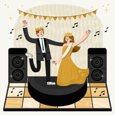 Flat Prom Illustration – Free Stock Photo, Download Free