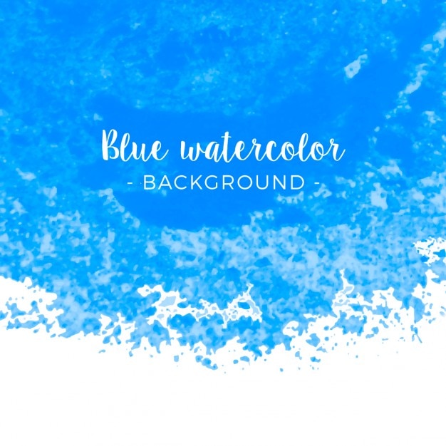 Watercolor Blue Background Vector Template – Free Download